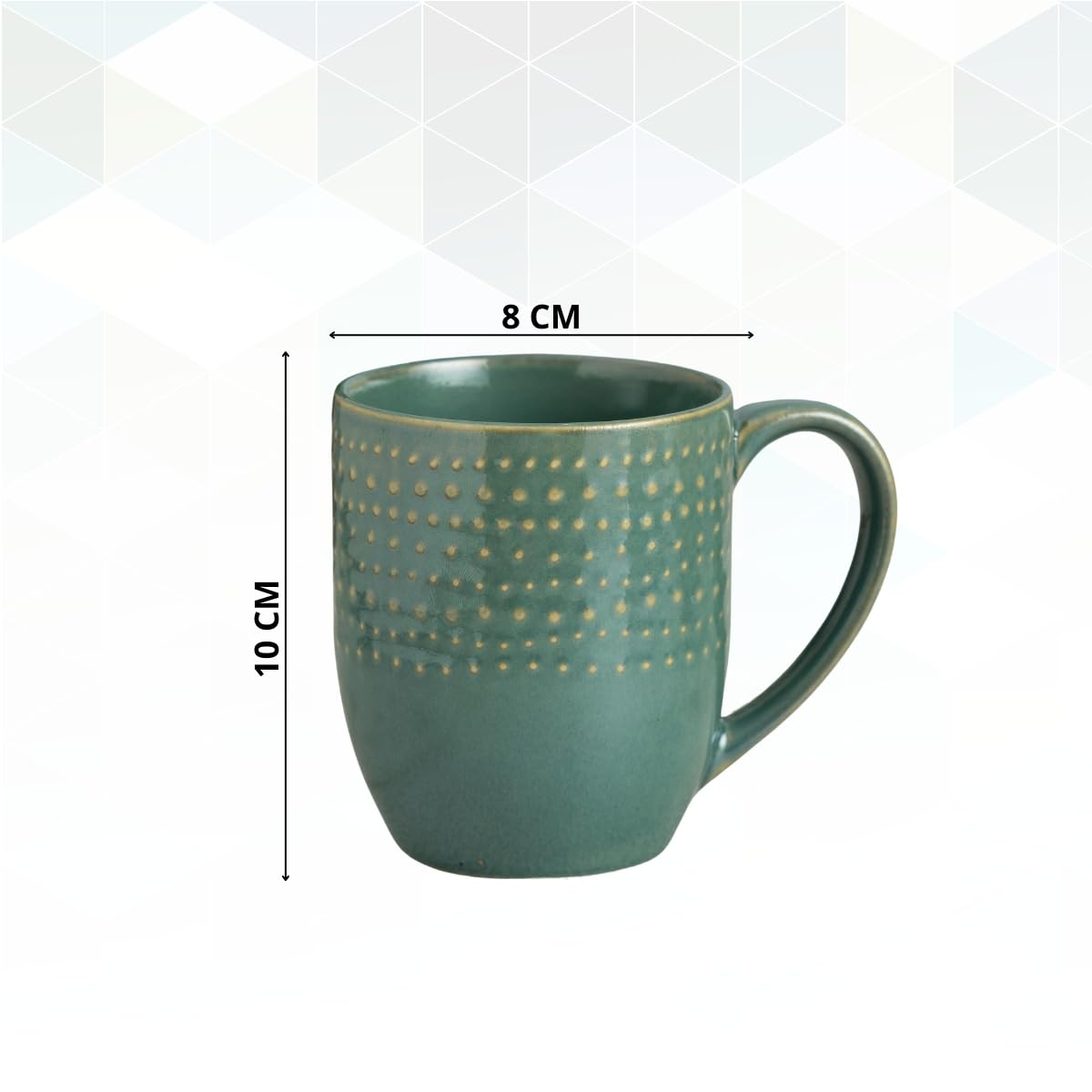 Apex Pebble Luxurious Green Coffee/ Milk Mug, 1 Piece, 360 ml
