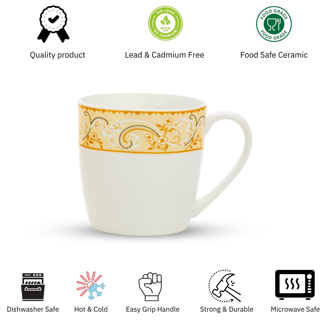 CLAY CRAFT COFFEE MUG BORDER SERIES SET OF 6 PCS