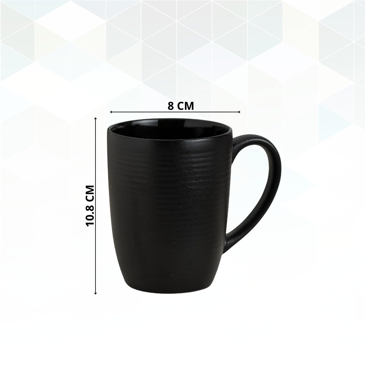 Horizon Pebble Black Coffee/ Milk Mug, 1 Piece, 360 ml
