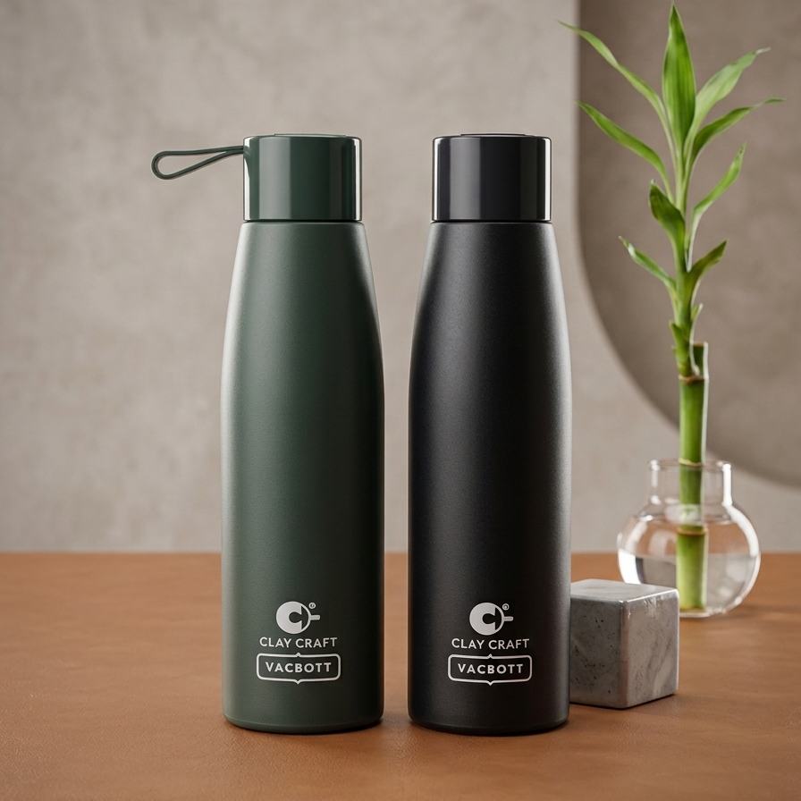 Vacbott Vacuum Bottle, Alpha 18 Hours Hot & 24 Hours Cold  Water Bottle Vacuum Insulated Hot & Cold Flask, Black Velvet. BIS Certified