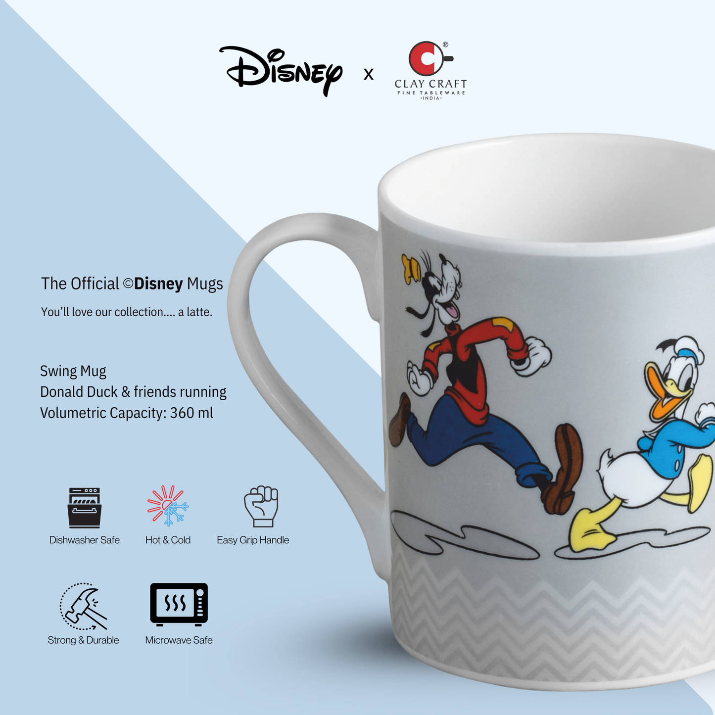 Disney Goofy, Donald Cartoon Print  Coffee & Milk Mug 1 Piece (360ml)