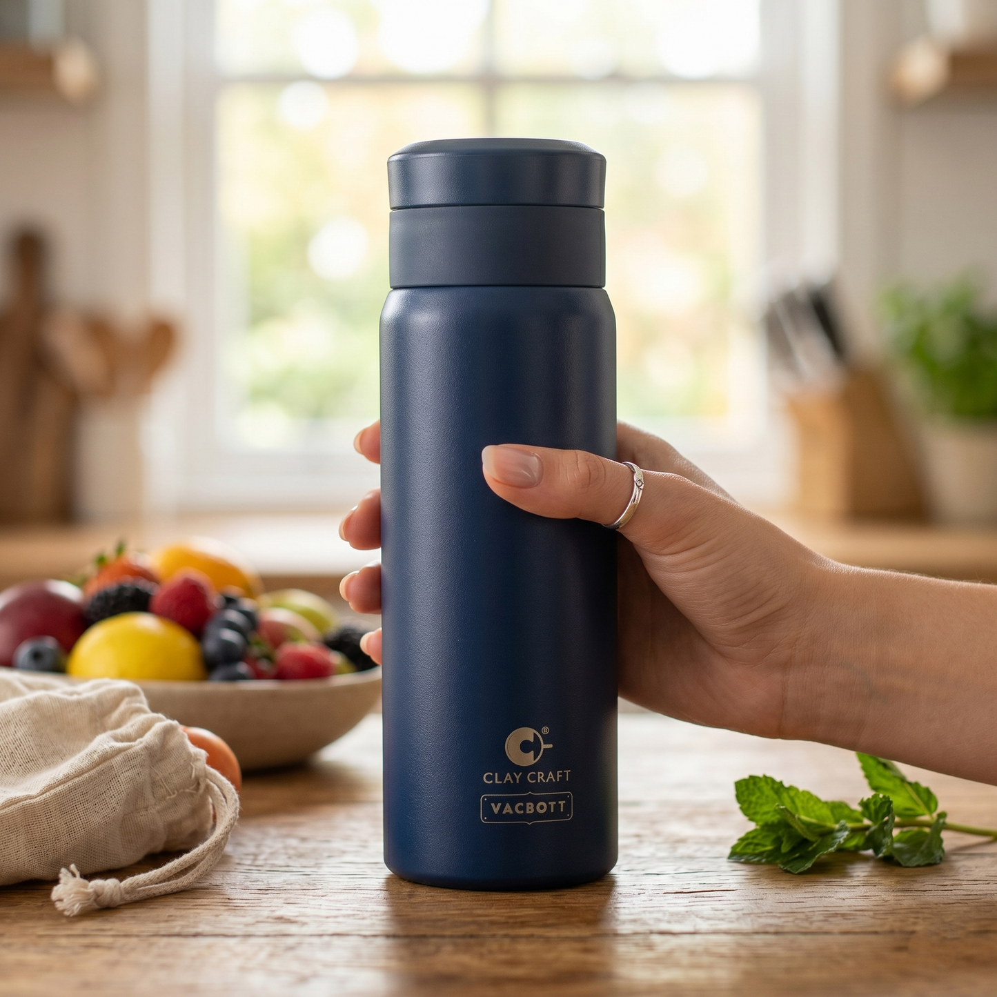 Vacbott Legend Apex One-Touch Lid Vacuum Insulated Double Walled Water Bottle 18 Hrs Hot & 24 Hrs Cold Stainless Steel Flask, BIS Certified, 550ml