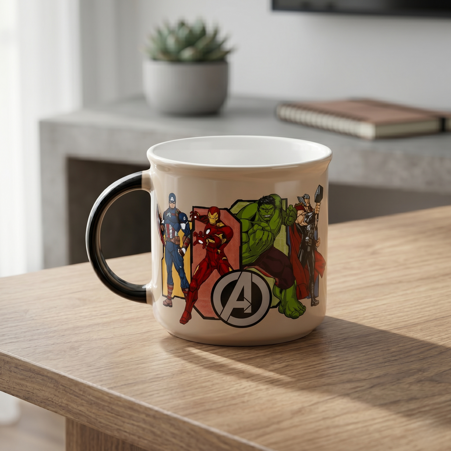 Disney Marvel Avengers Assemble Pebble Coffee & Milk Mug – 1 Piece, 400ml