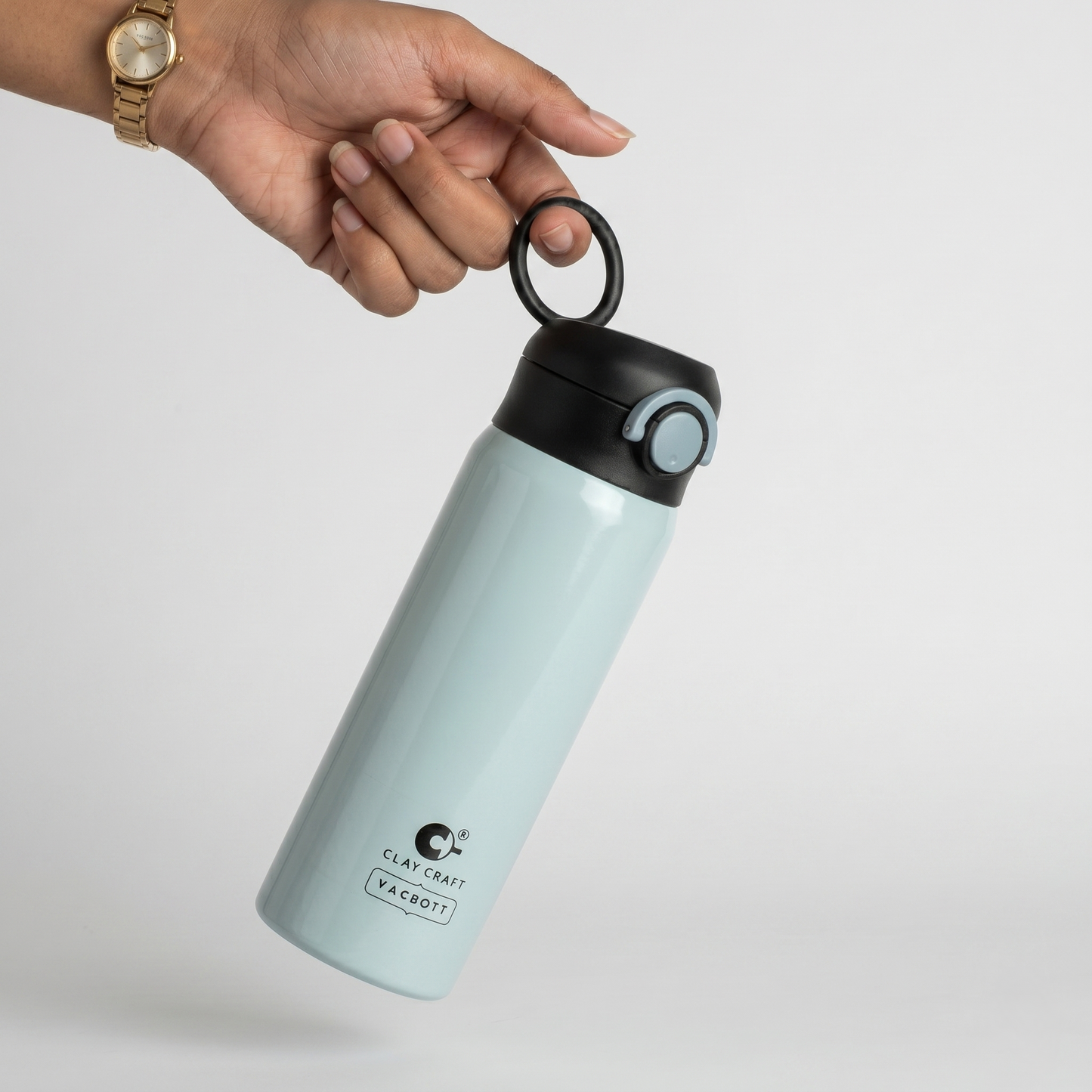 Vacbott Sonic Pro One-Touch Lid Vacuum Insulated Double Walled Water Bottle 18 Hrs Hot & 24 Hrs Cold Stainless Steel Flask, BIS Certified, 500ml