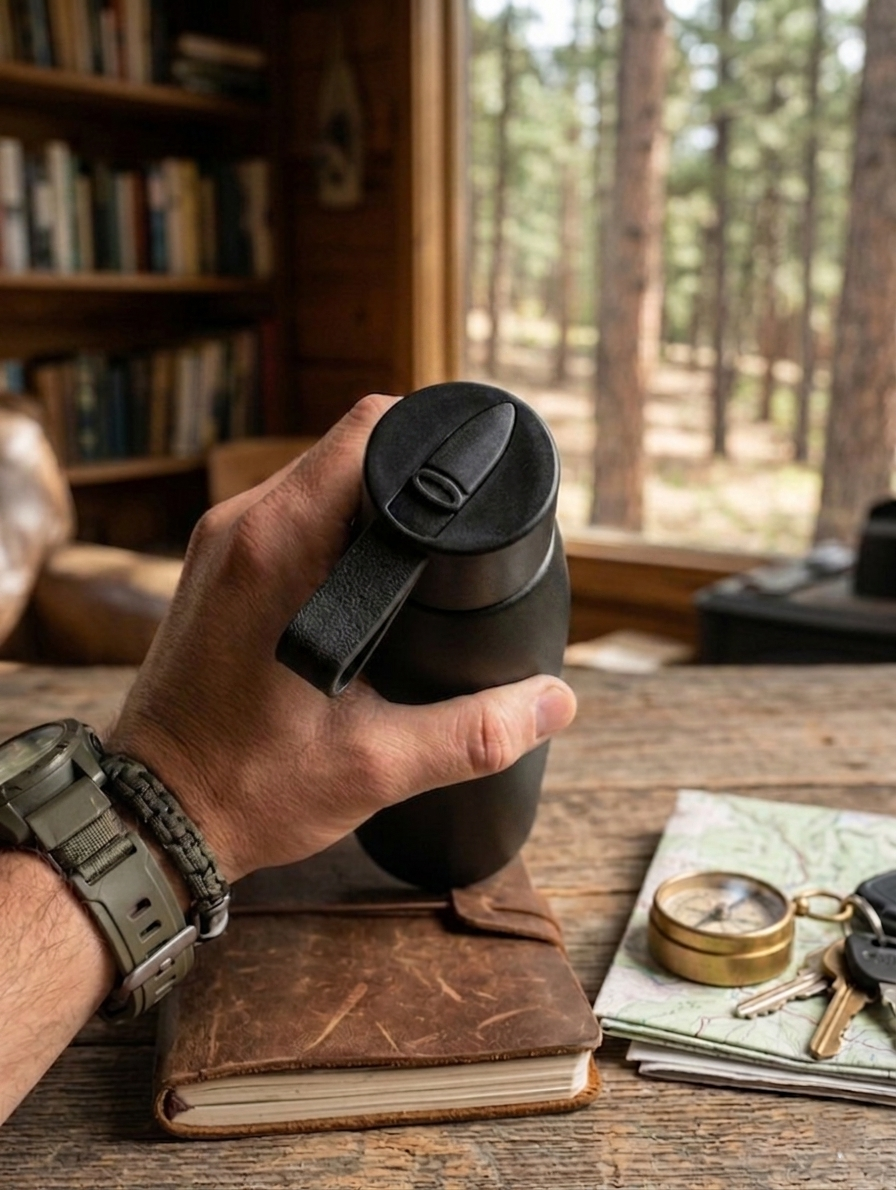 Vacbott Vacuum Bottle, Alpha 18 Hours Hot & 24 Hours Cold  Water Bottle Vacuum Insulated Hot & Cold Flask, Black Velvet. BIS Certified