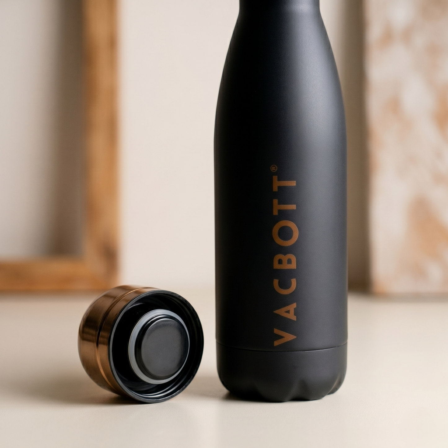 Vacbott Stark Vacuum Insulated Double Walled Water Bottle 18 Hrs Hot & 24 Hrs Cold Stainless Steel Flask, BIS Certified, 500ml