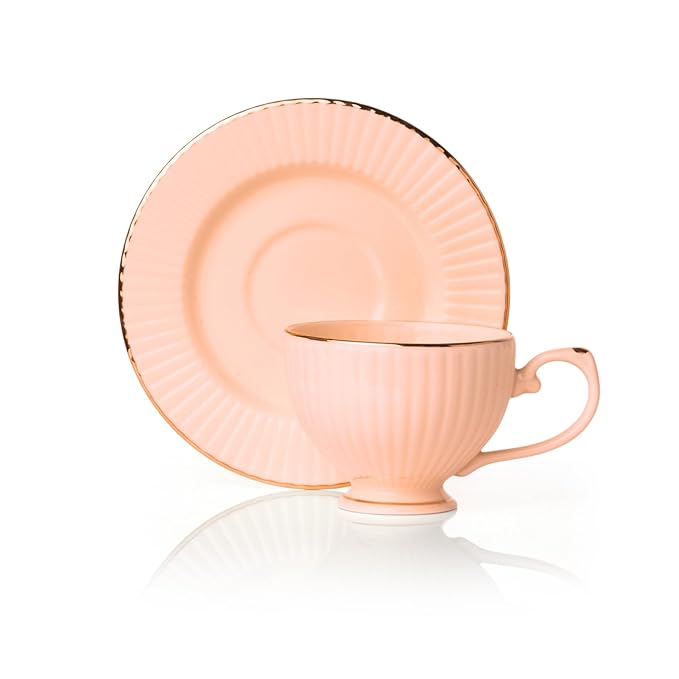 Clay Craft Julie Impression Elegant 1401 Pink Tea Set of 15