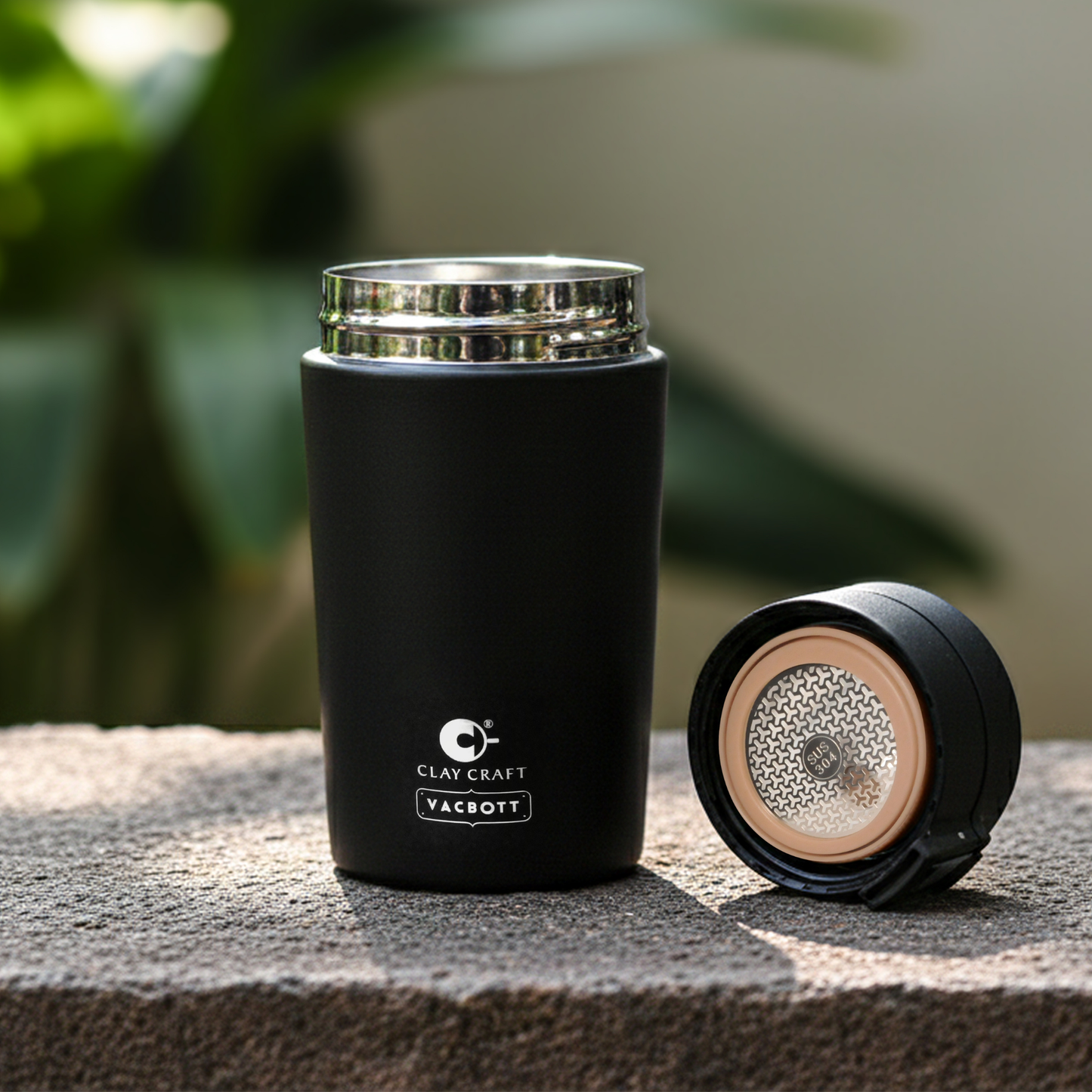 Vacbott Vacuum Caferoma Tumbler Double Walled 18 Hours Hot & 24 Hours Cold  Water Bottle Vacuum Insulated Hot & Cold Flask Mug 280 ml