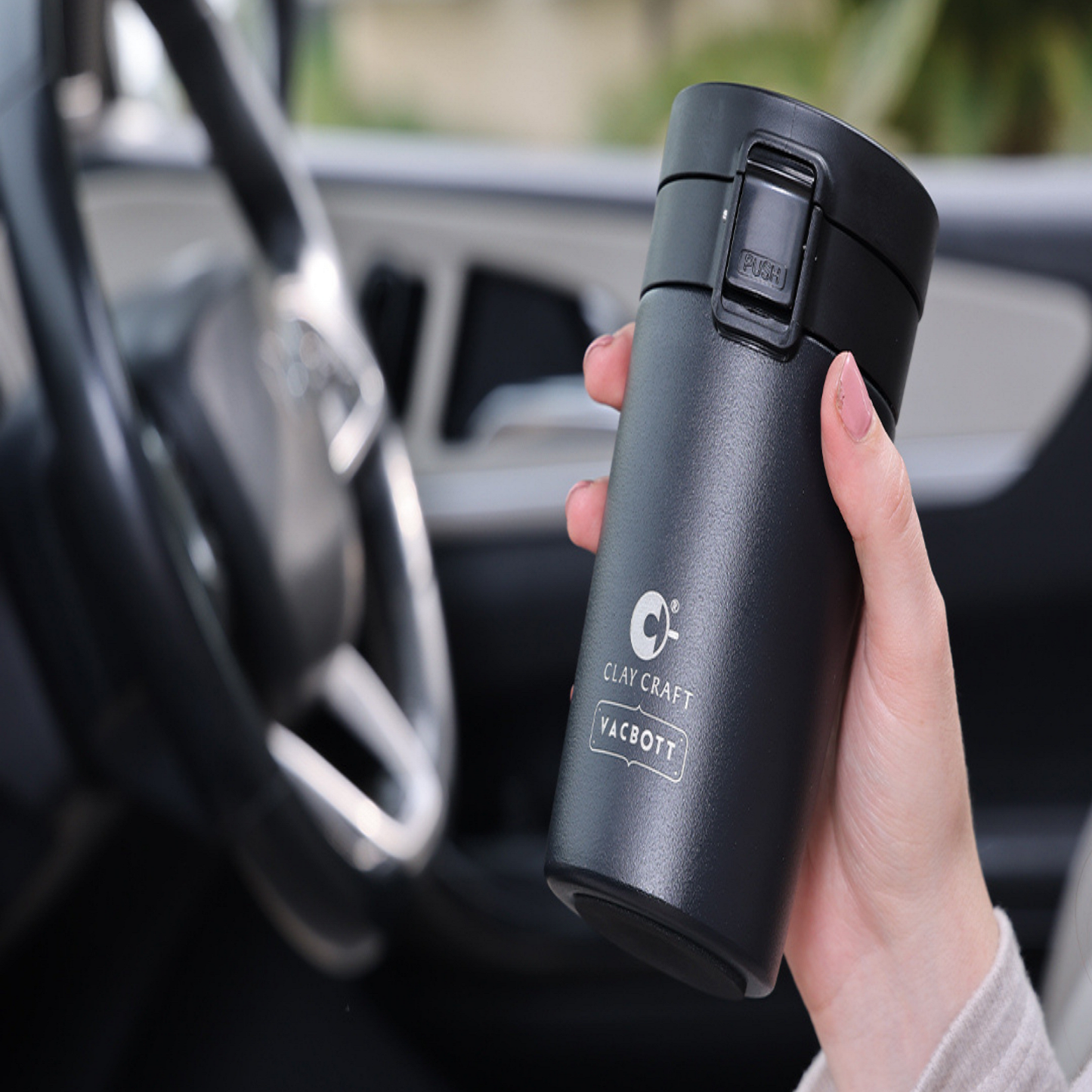 Vacbott Vacuum Insulated Caferoma Tumbler Double Walled 24 Hours Hot and Cold Mug 380 ml