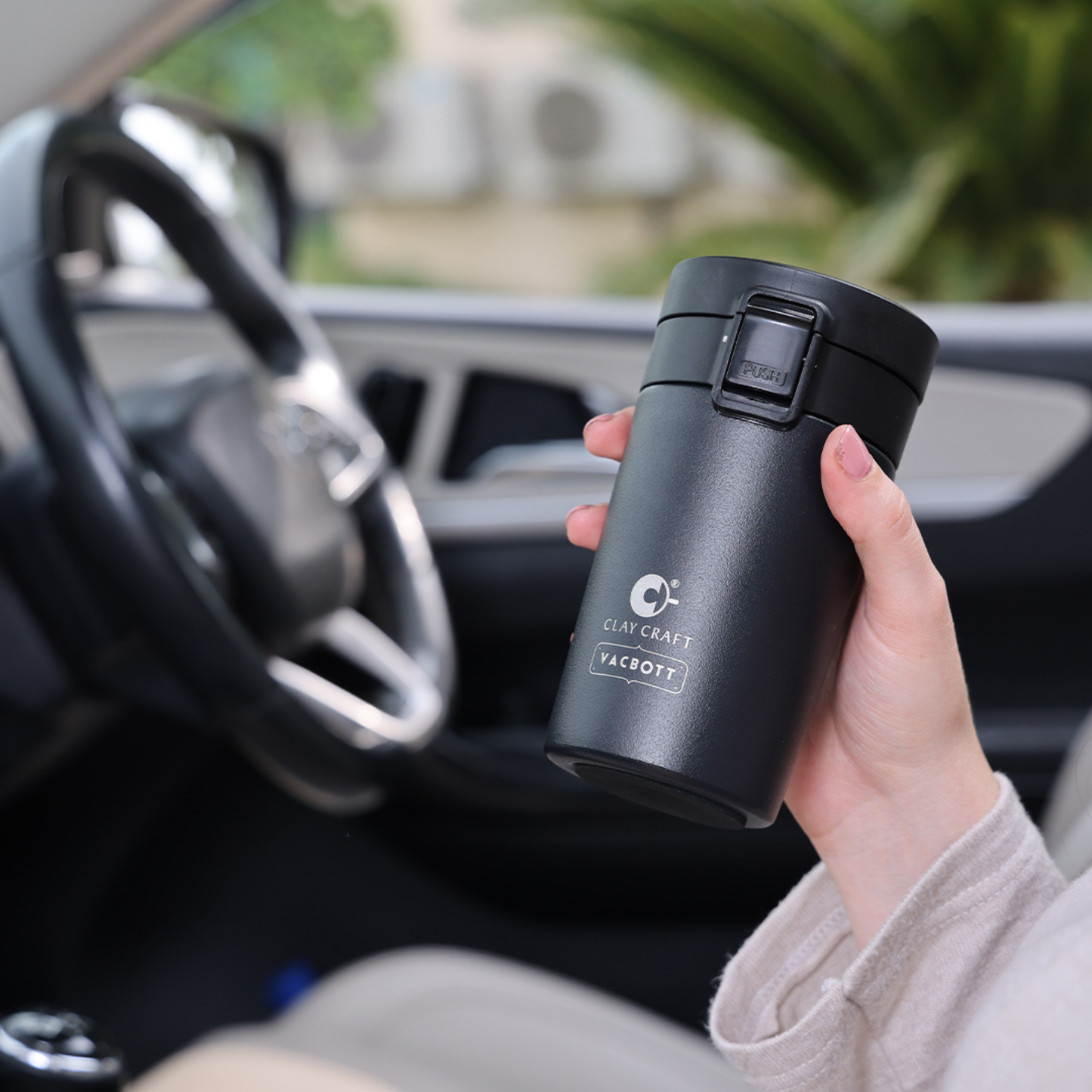 Vacbott Vacuum Caferoma Tumbler Double Walled 18 Hours Hot & 24 Hours Cold  Water Bottle Vacuum Insulated Hot & Cold Flask Mug 280 ml