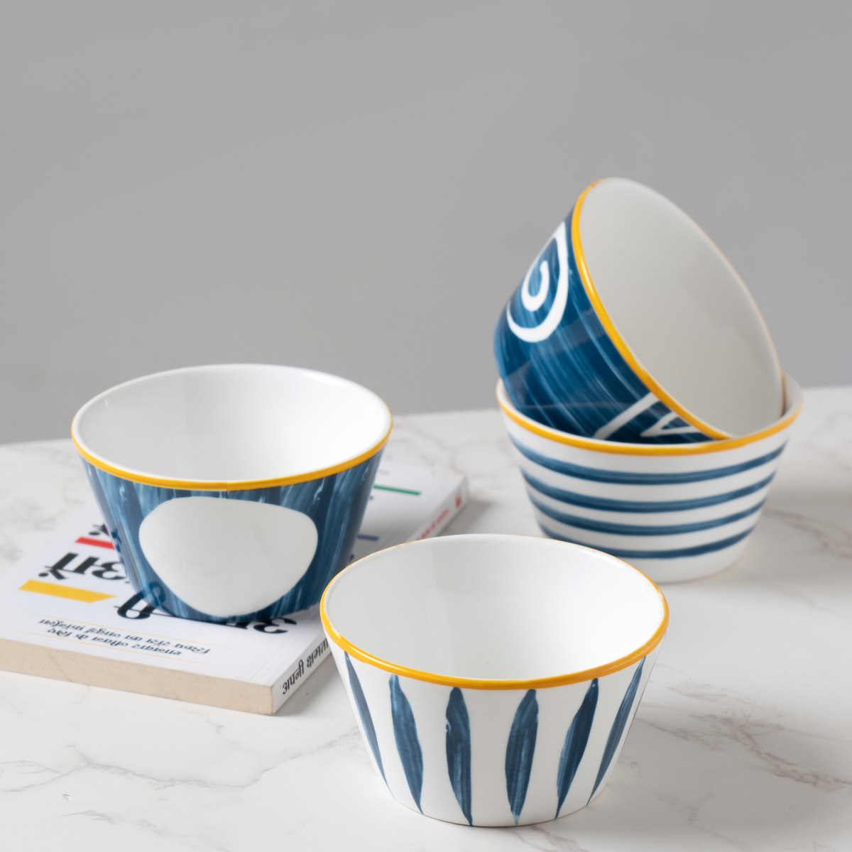 Buy Nikko Imperial Bowl Set of 4 Piece Blue at Affordable Price – Clay ...