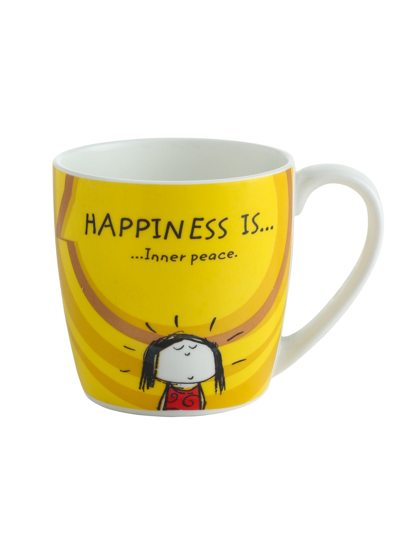 Happiness Is... Alton Medium Coffee Mug Tea Cups 210ml, Set of 4