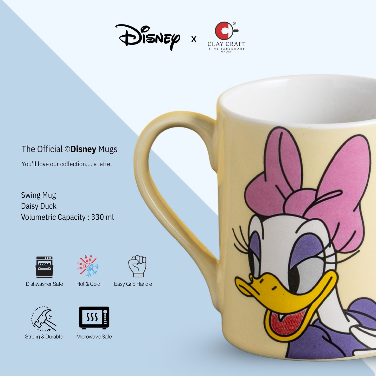 Disney Daisy Duck & Friends Cartoon Print  Coffee & Milk Mug 1 Piece (330ml)
