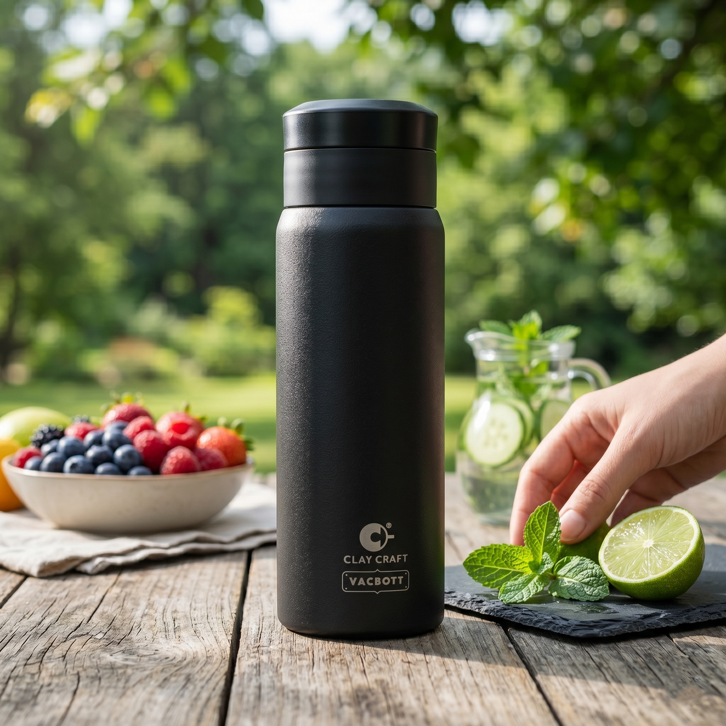 Vacbott Legend Apex One-Touch Lid Vacuum Insulated Double Walled Water Bottle 18 Hrs Hot & 24 Hrs Cold Stainless Steel Flask, BIS Certified, 550ml