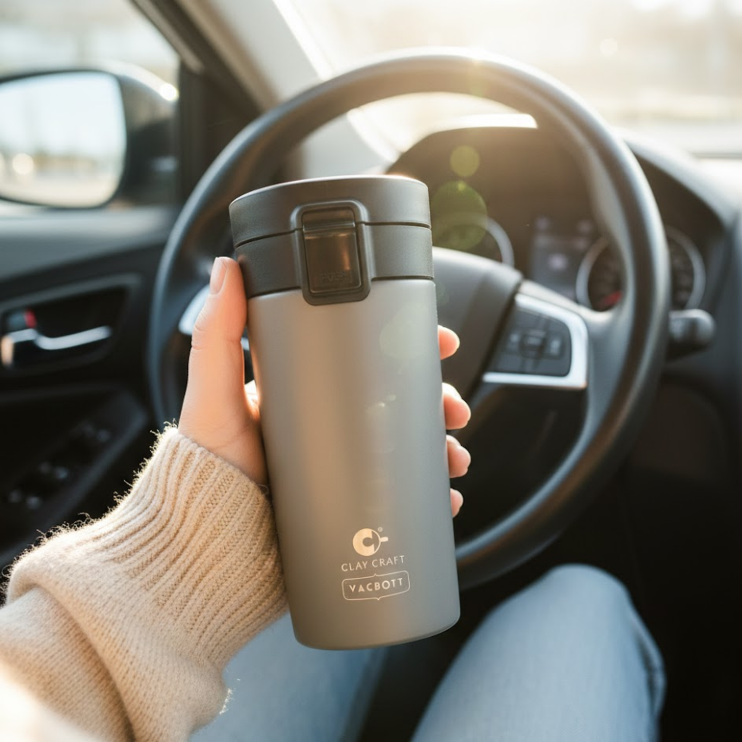 Vacbott Vacuum Insulated Caferoma Tumbler Double Walled 24 Hours Hot and Cold Mug 380 ml