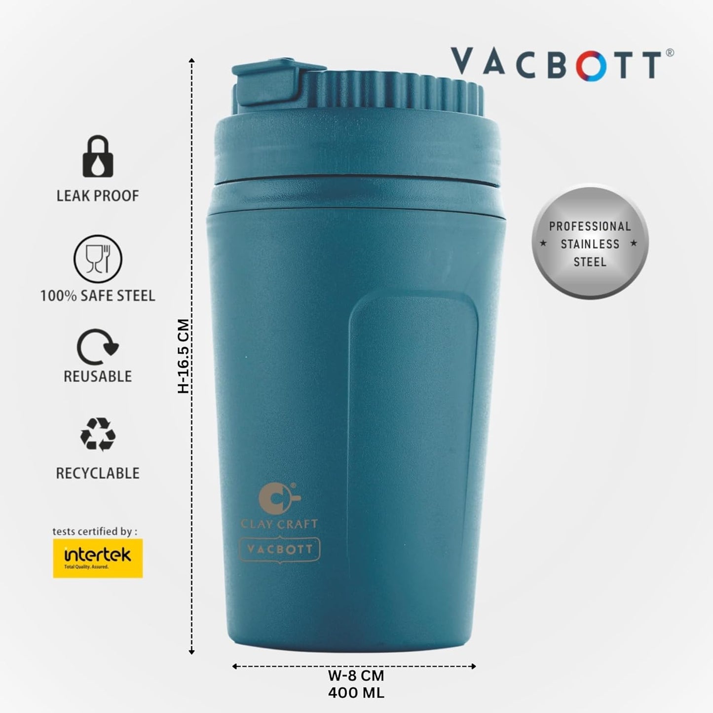 Vacbott Tornado Tumbler 400ml – PUF Insulated Hot & Cold
