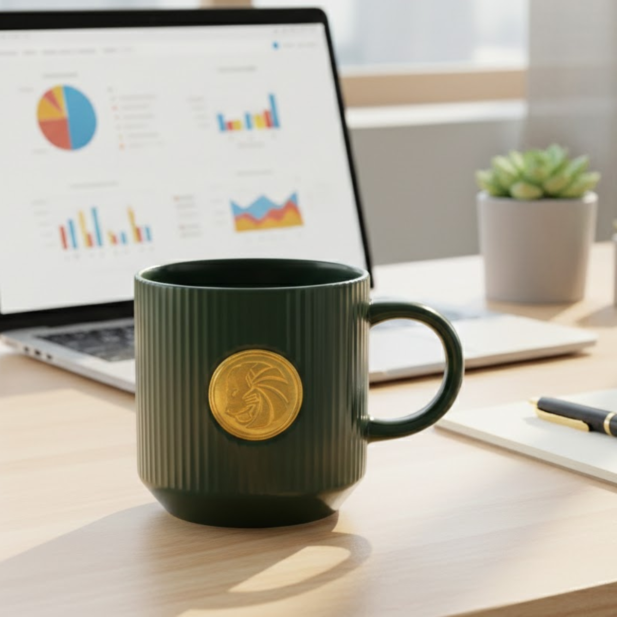 Clay Craft Coin Pebble Premium Ceramic Mug – 1 Pc, 350 ml