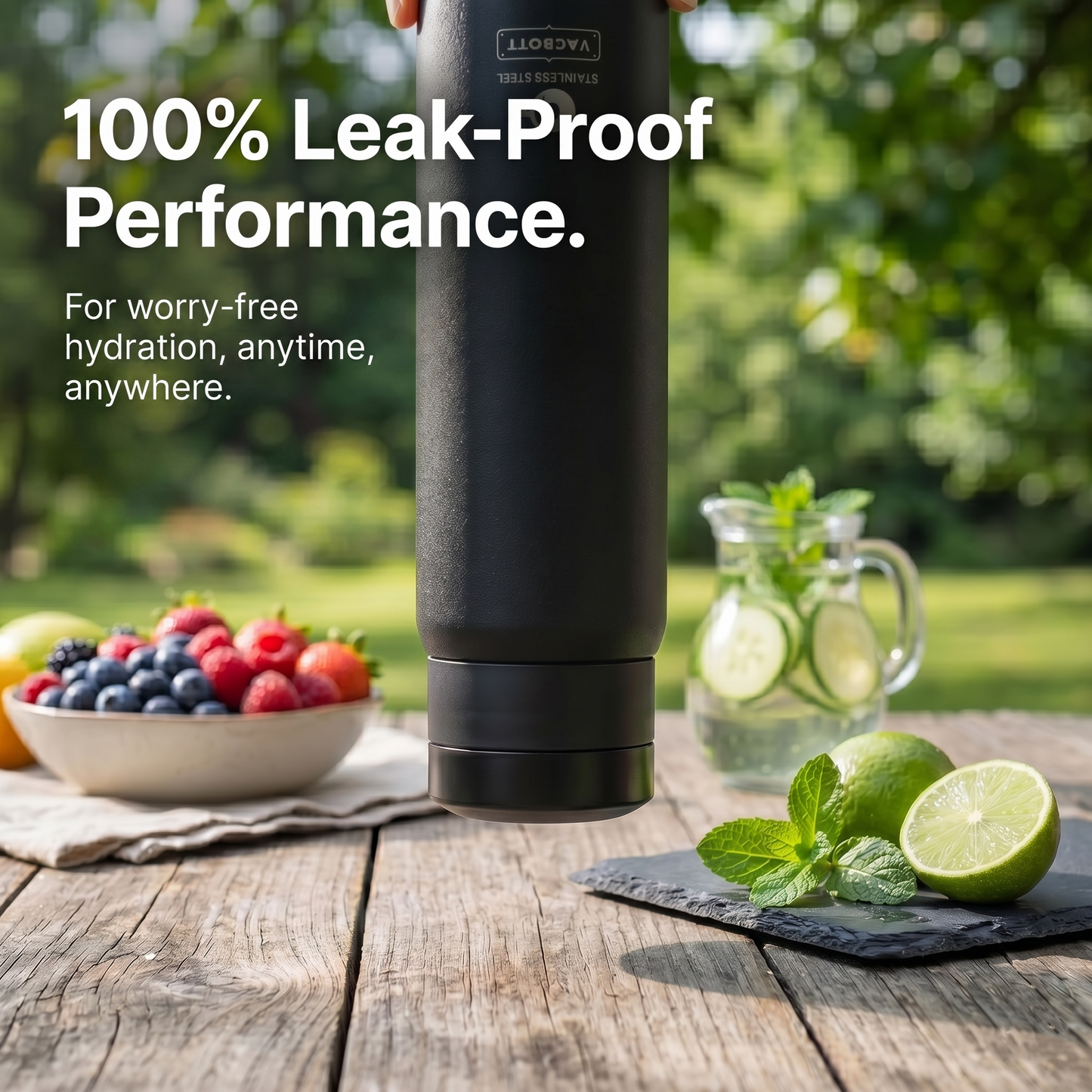 Vacbott Legend Apex One-Touch Lid Vacuum Insulated Double Walled Water Bottle 18 Hrs Hot & 24 Hrs Cold Stainless Steel Flask, BIS Certified, 550ml