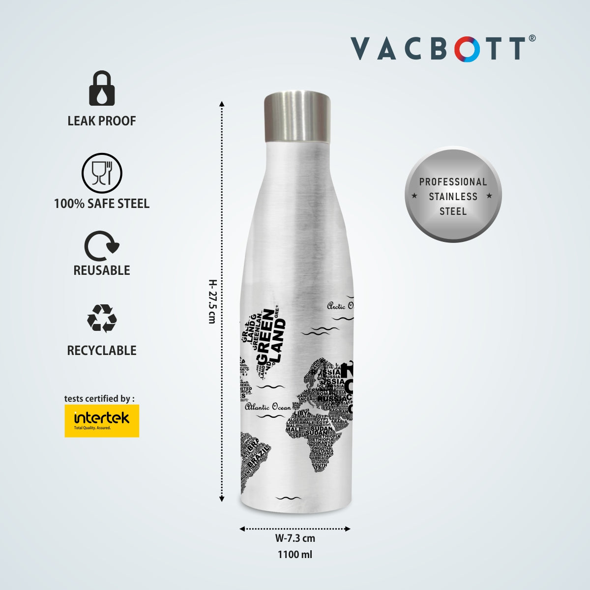 Vacbott Gerald Single Walled Non Insulated Water Bottle