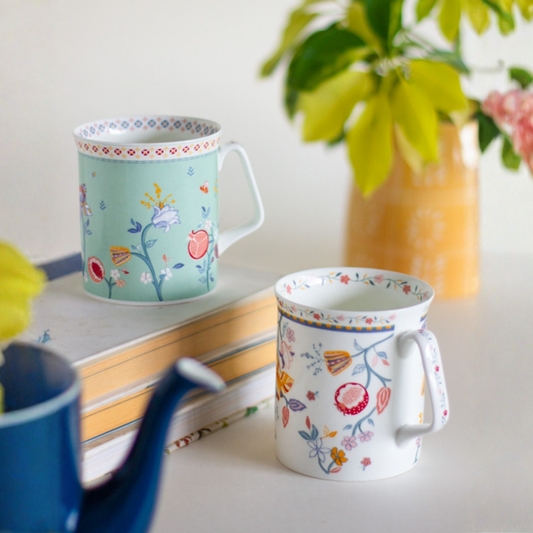 Magique by The Wishing Chair x Clay Craft, Endless Summer Polo Milk Mug, Set of 2, 300ml each