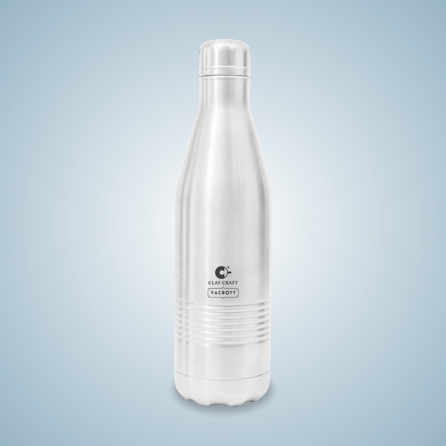 Vacbott Vaccum Bottle, Alley Double Walled 24 Hours Hot and Cold Water Bottle, Silver, BIS Certified
