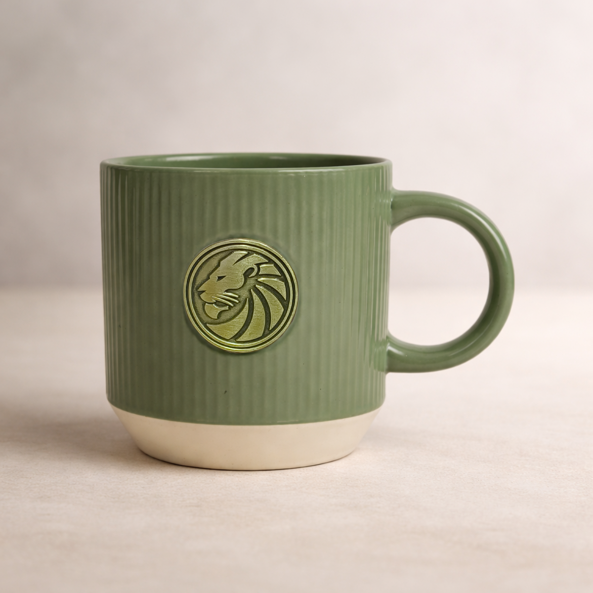 Clay Craft Coin Pebble Green Premium Ceramic Mug – 1 Pc, Perfect for Tea, Coffee & Milk