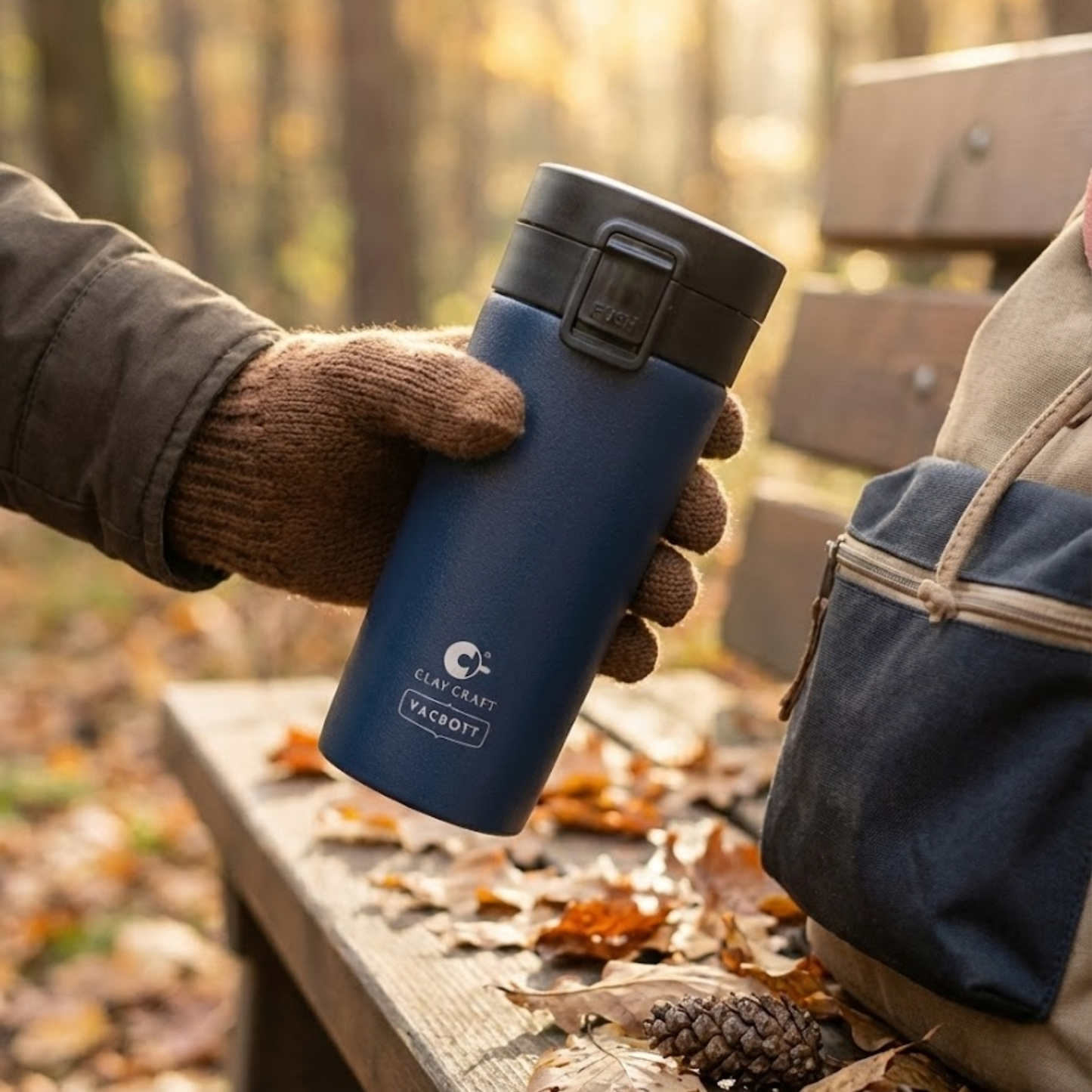 Vacbott Vacuum Insulated Caferoma Tumbler Double Walled 24 Hours Hot and Cold Mug 380 ml