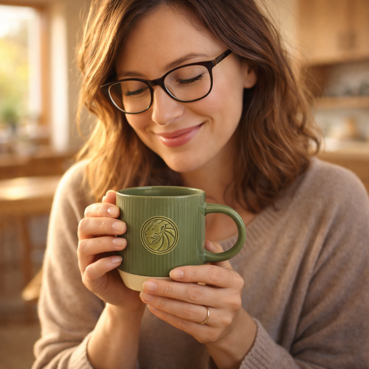 Clay Craft Coin Pebble Ceramic Coffee & Milk Mug, Black, 350ml