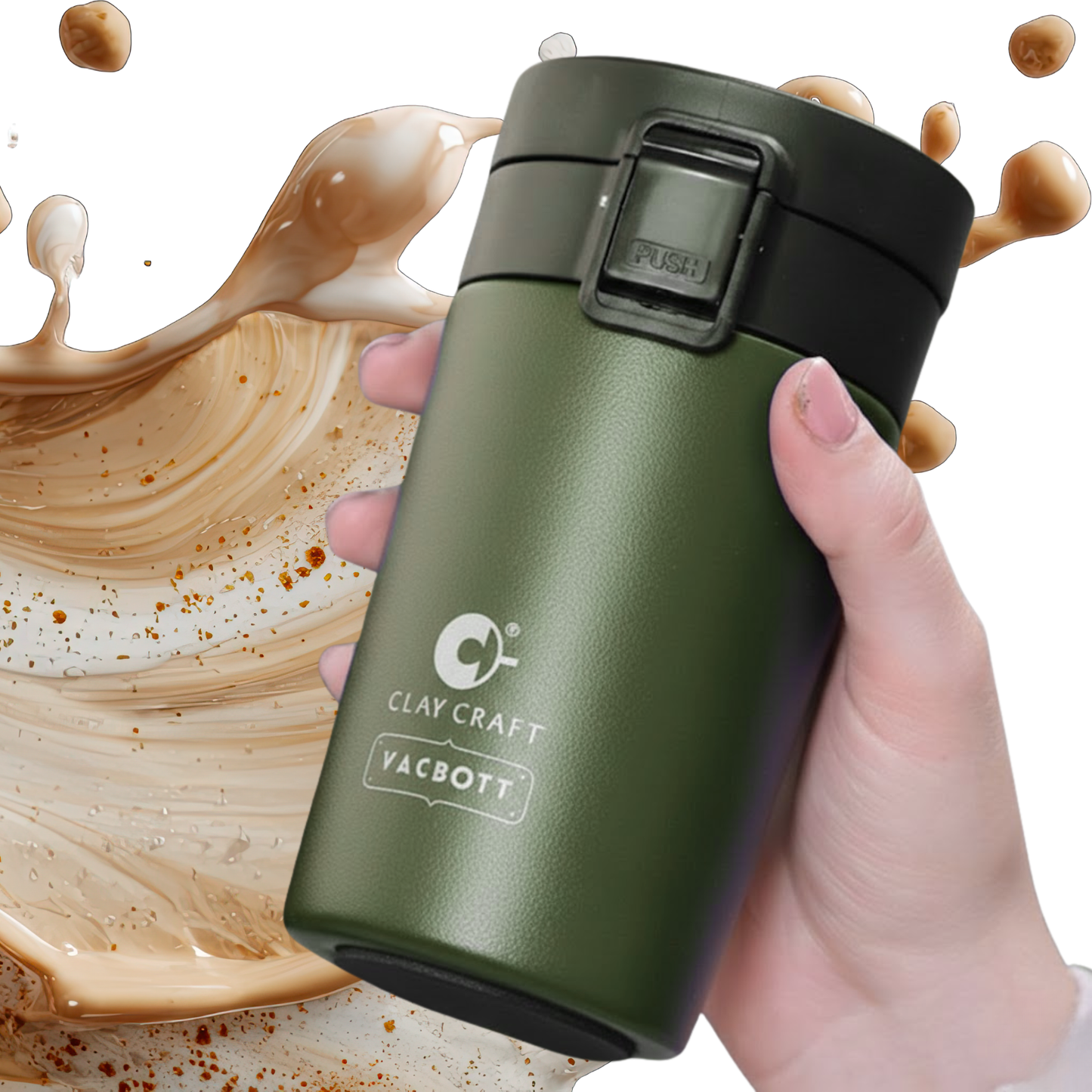 Vacbott Vacuum Caferoma Tumbler Double Walled 18 Hours Hot & 24 Hours Cold  Water Bottle Vacuum Insulated Hot & Cold Flask Mug 280 ml