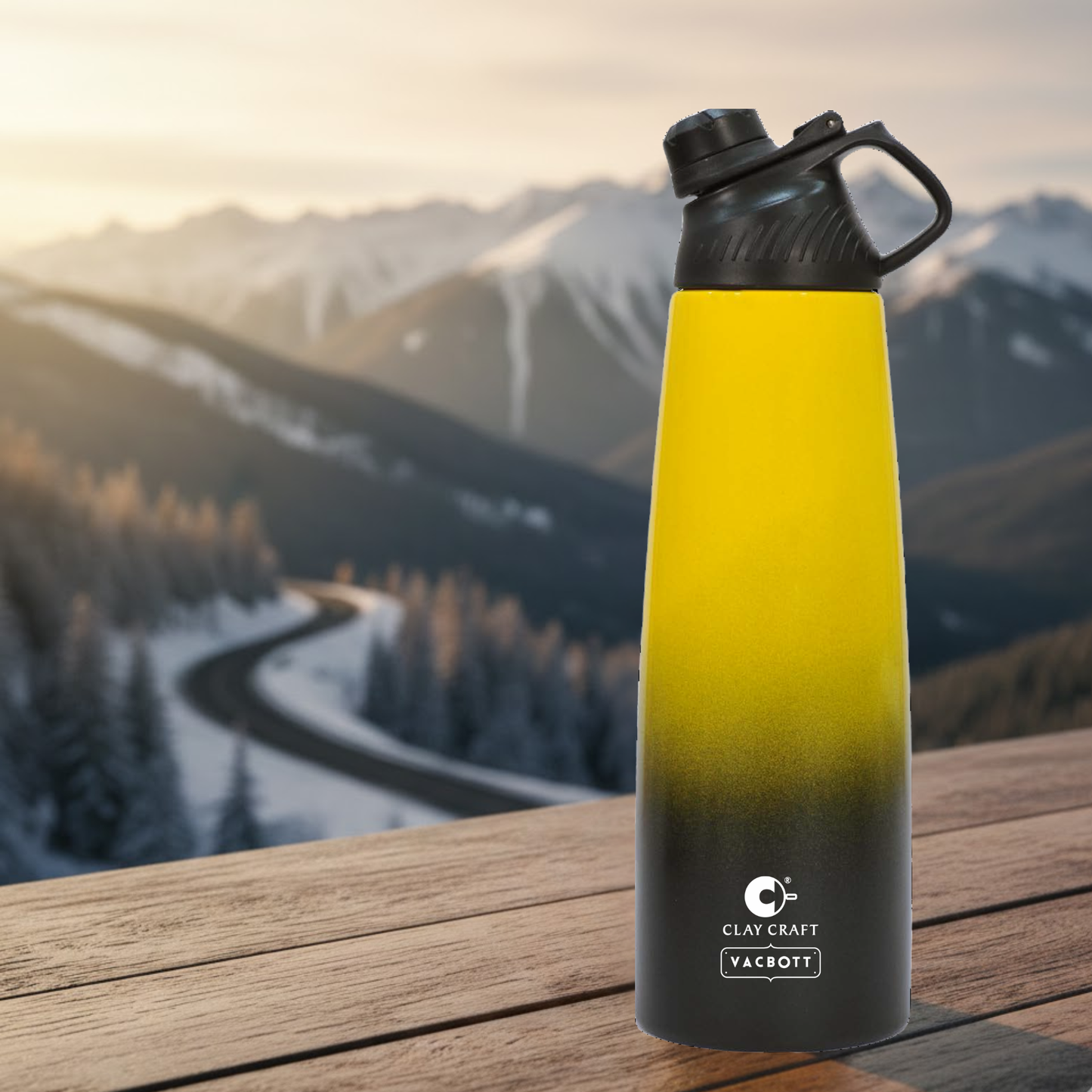 Vacbott Canon Duo Vacuum Insulated Double Walled Water Bottle 18 Hrs Hot & 24 Hrs Cold Stainless Steel Flask, BIS Certified, 1060ml