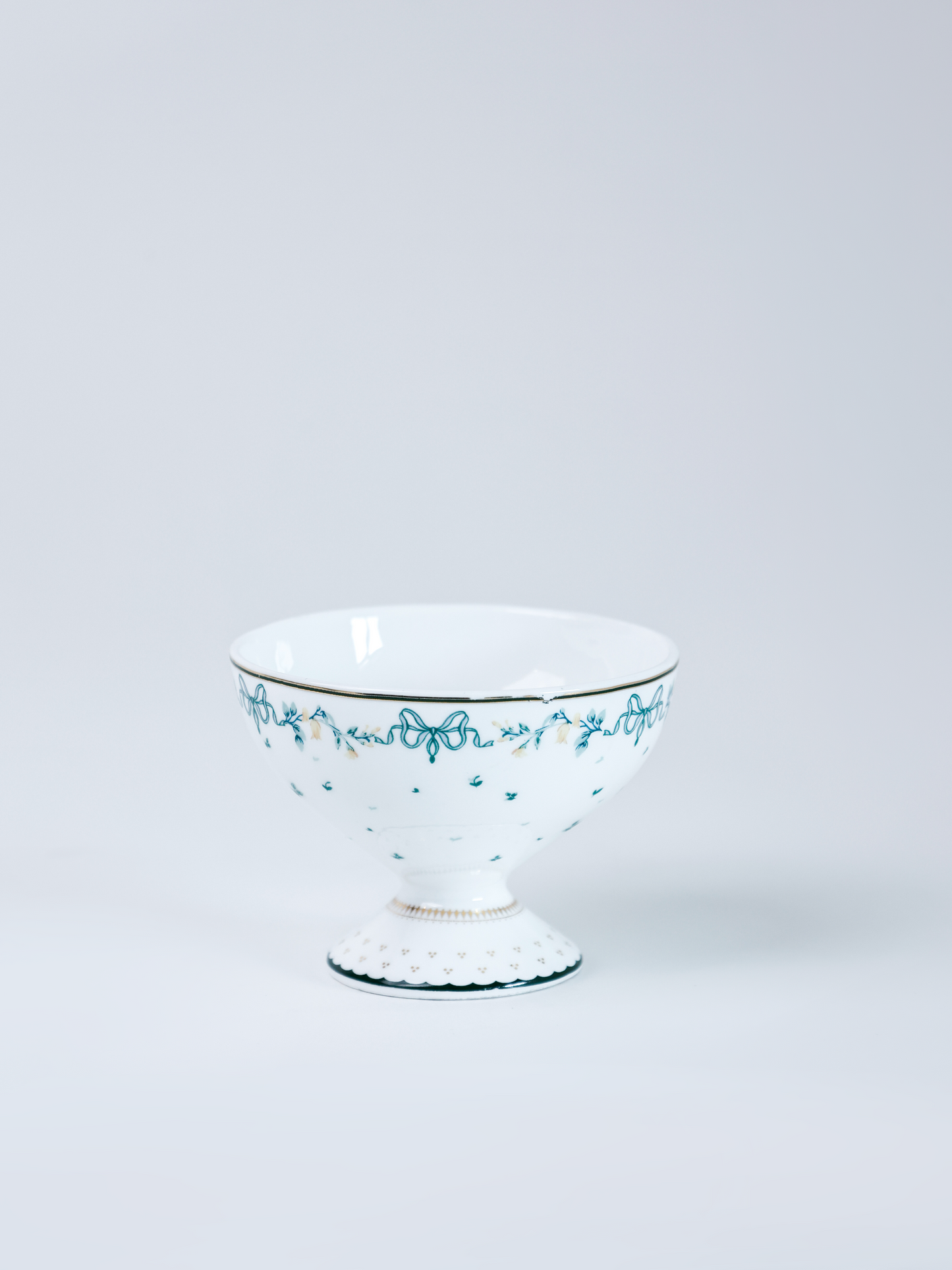 Magique by The Wishing Chair x Clay Craft, Emerald Ribbon Ice Cream Bowls Set of 4, 160 ml (T03)