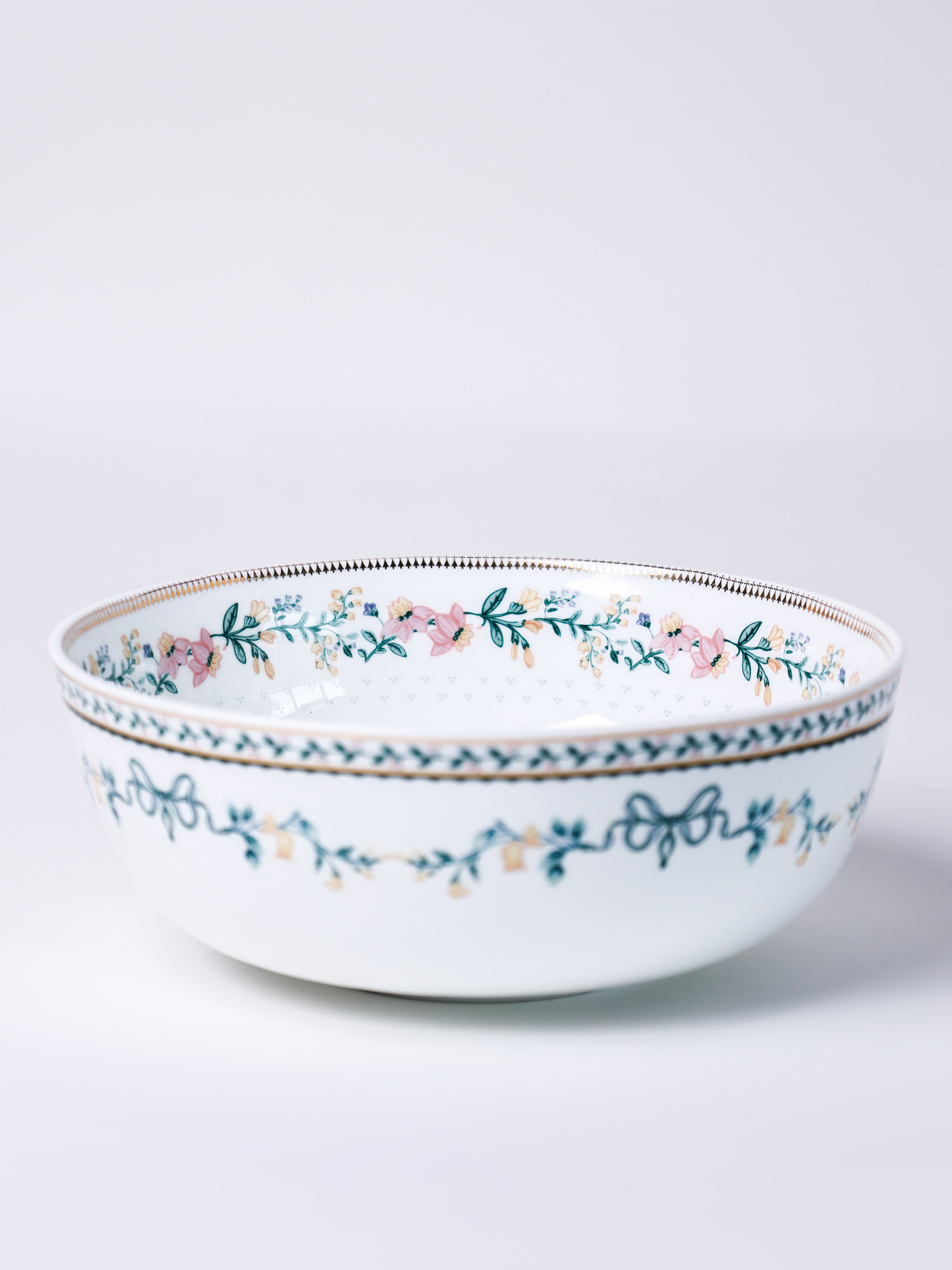 Magique by The Wishing Chair x Clay Craft,  Emerald Ribbon Urmi Dinner Set of 20, For Family of 6 (T03)