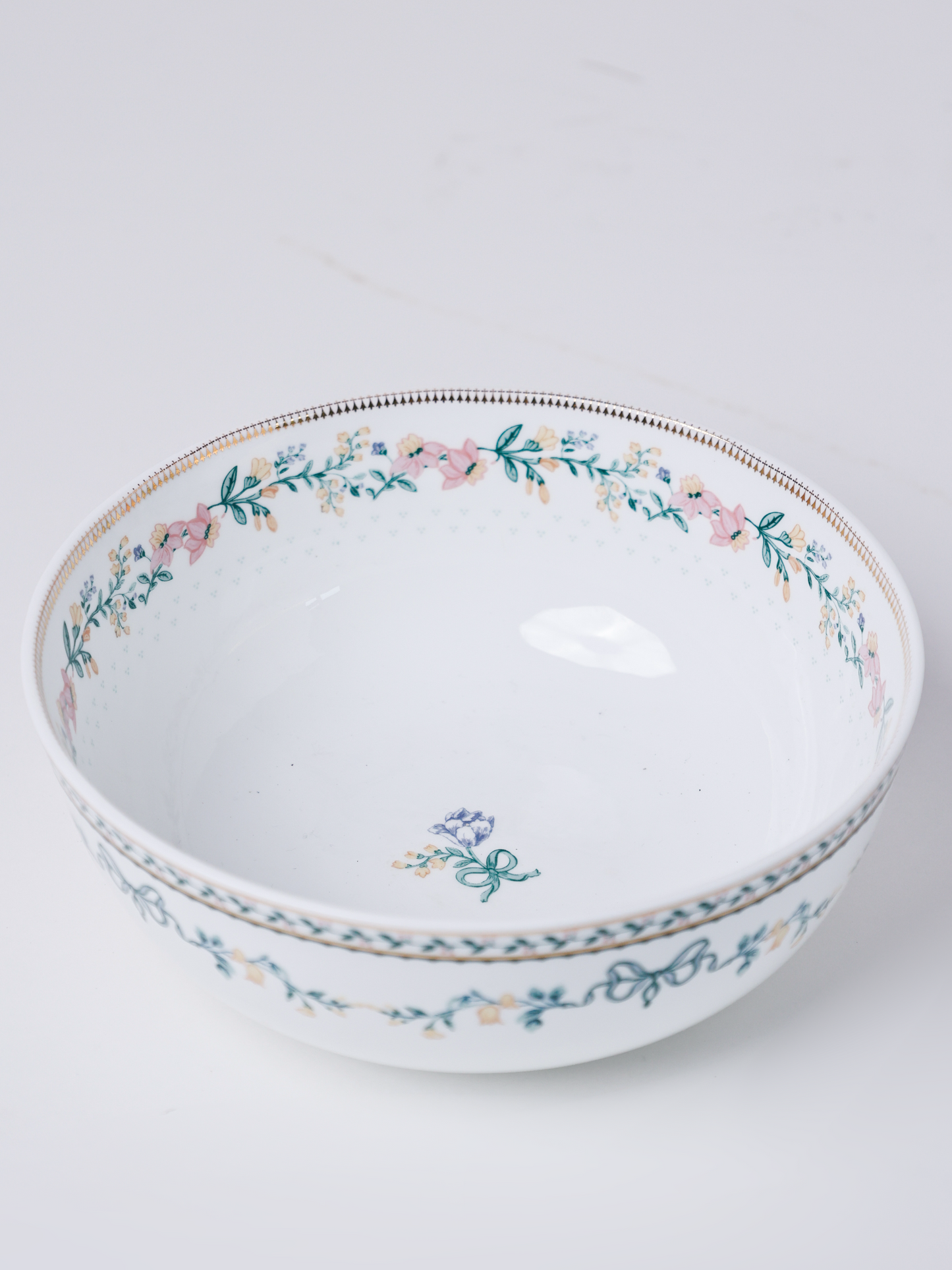 Magique by The Wishing Chair x Clay Craft,  Emerald Ribbon Urmi Dinner Set of 20, For Family of 6 (T03)