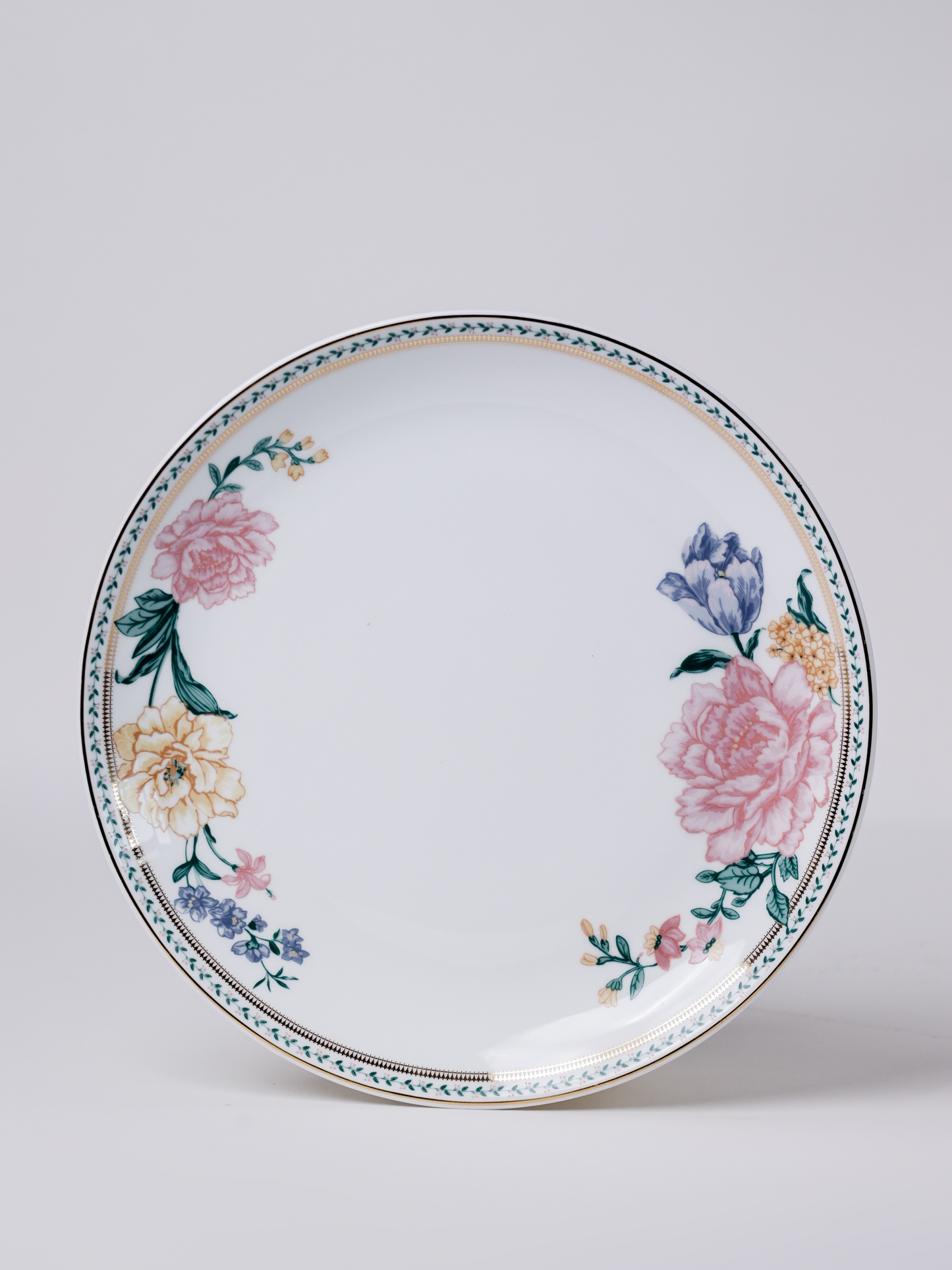 Magique by The Wishing Chair x Clay Craft,  Emerald Ribbon Urmi Dinner Set of 20, For Family of 6 (T03)