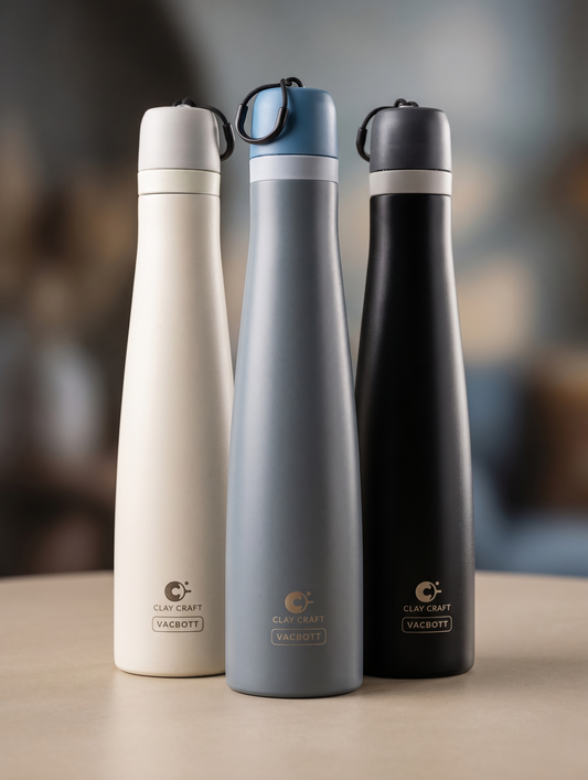 Vacbott Zylo Vacuum Insulated Double Walled Water Bottle 18 Hrs Hot & 24 Hrs Cold, BIS Certified, Stainless Steel Flask 650 ml