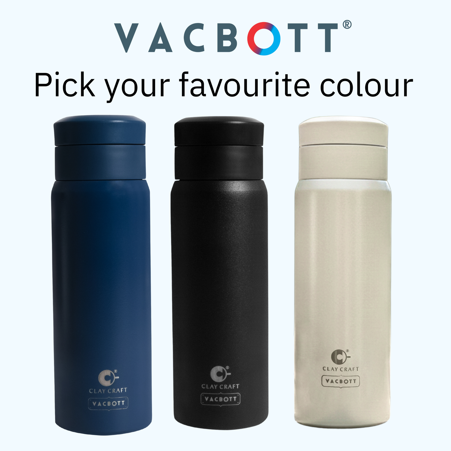 Vacbott Vacuum Bottle Legend Apex | One-Touch Lid | 24-Hour Hot & Cold 550ml| BIS Certified