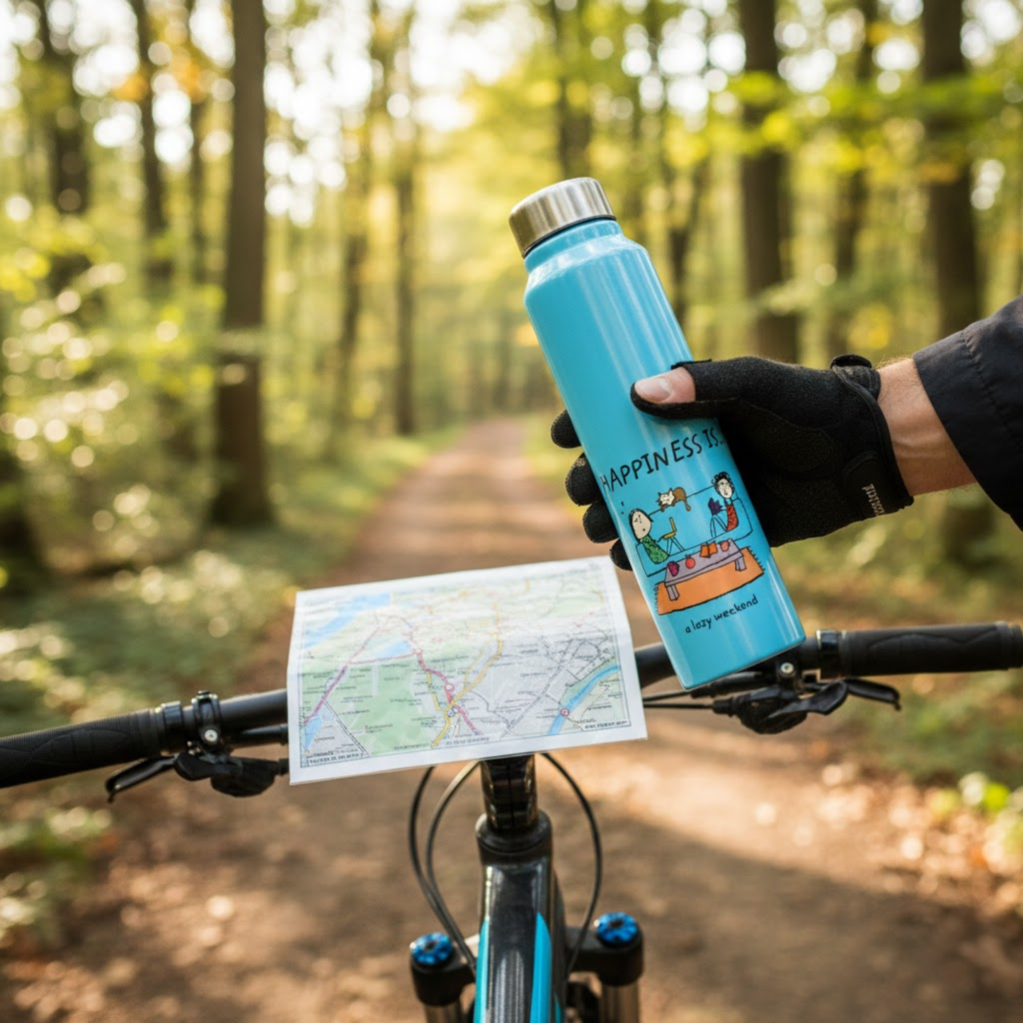 Vacbott Happiness is... Single Walled Non Insulated Water Bottle