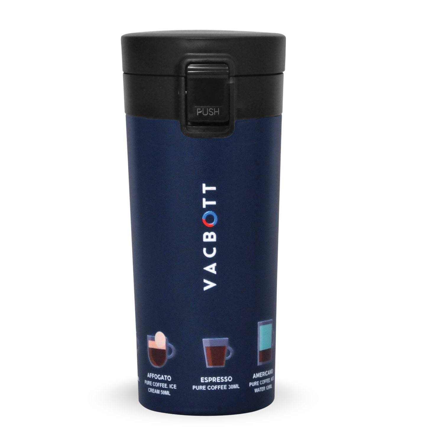 Vacbott Vacuum Insulated Caferoma Printed Tumbler Double Walled 18 Hours Hot & 24 Hours Cold  Water Bottle Vacuum Insulated Hot & Cold Flask Mug