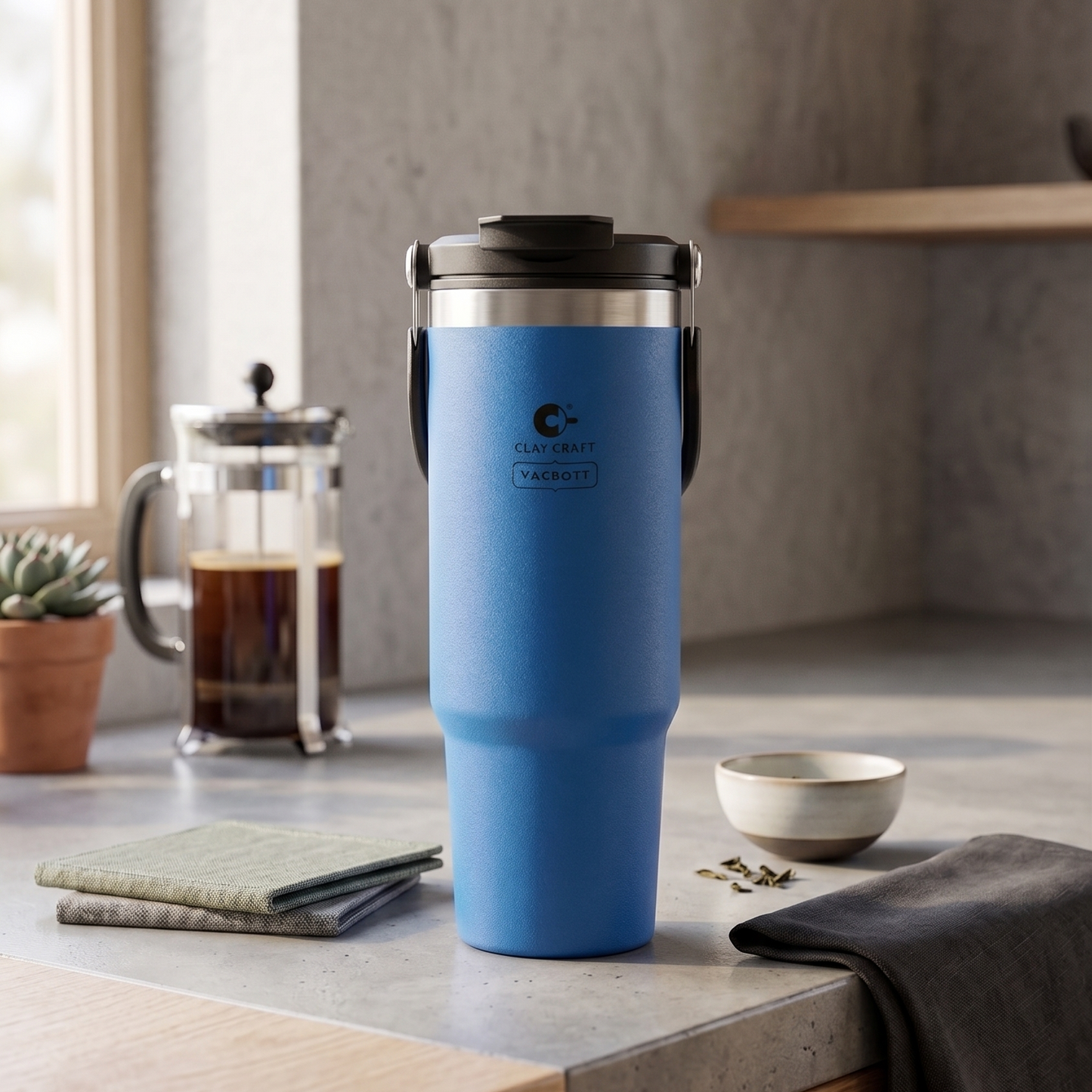 Vacbott EverSip™ Tumbler with Top Lid Handle , 900 ml