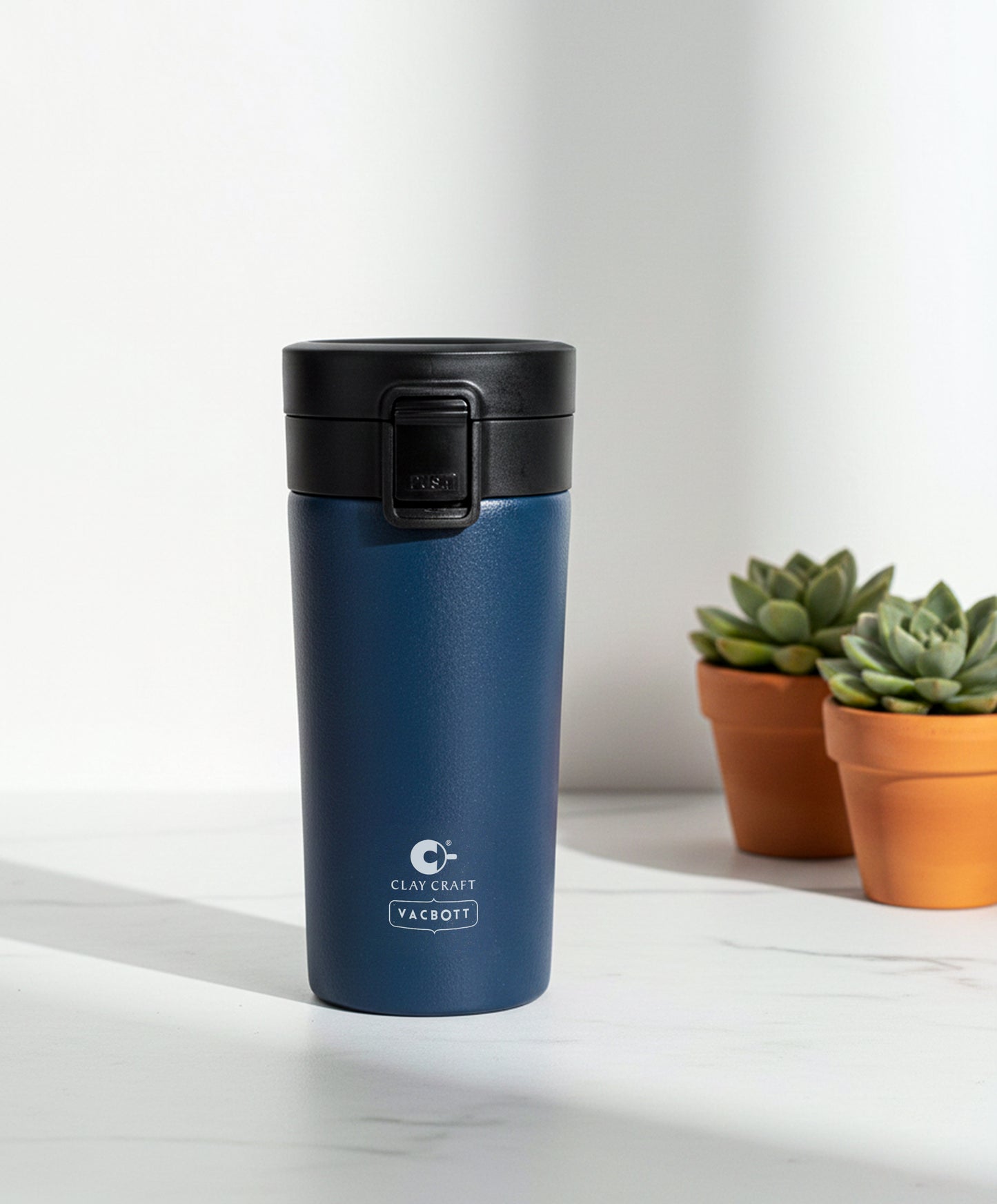 Vacbott Caferoma Vacuum Insulated Double Walled Coffee Tumbler 18 Hrs Hot & 24 Hrs Cold Stainless Steel Flask, BIS Certified, 380ml