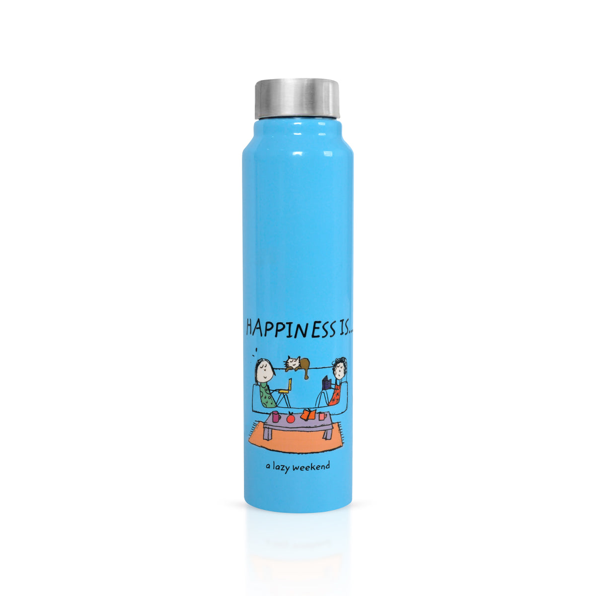 Vacbott Happiness is... Single Walled Non Insulated Water Bottle