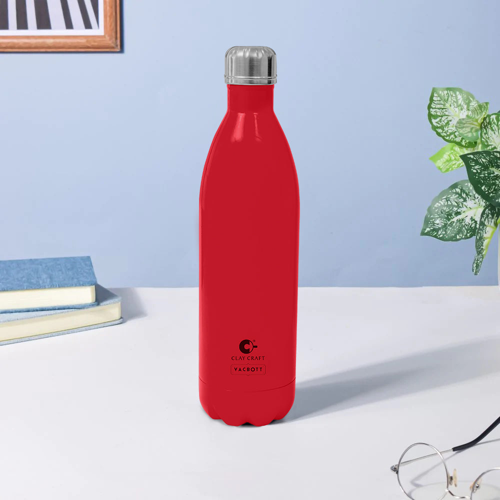 Vacbott Vaccum Bottle, 1000ml Stark Double Walled 24 Hours Hot and Cold Water Bottle, 1000 ml, BIS Certified