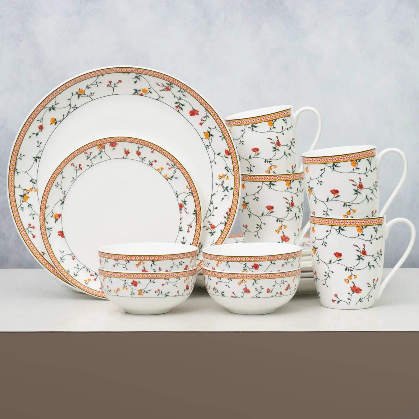 Ceramic Eco1 Dinner Set (Set of 16), for Family of 4, Dinner Set Ceramic