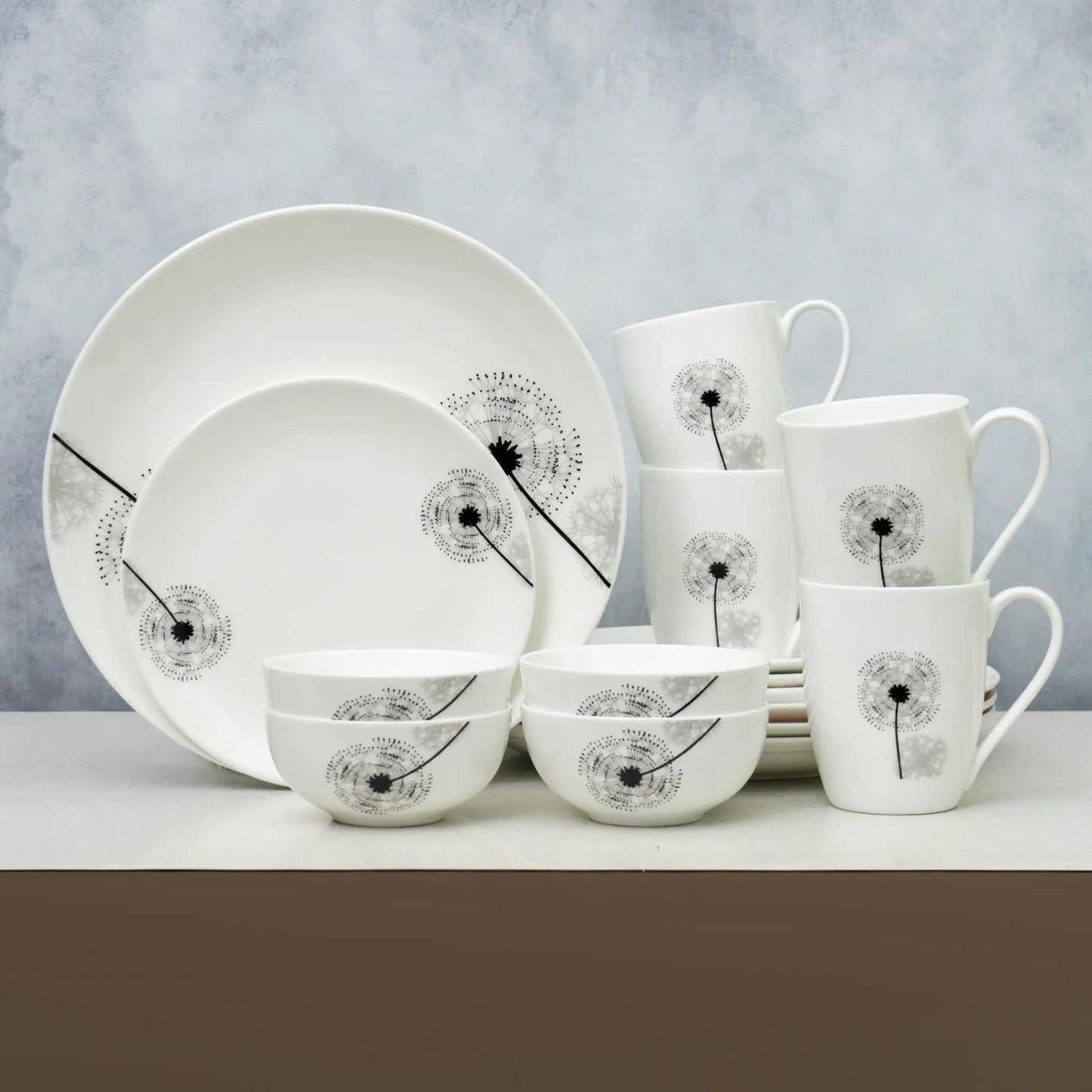 Ceramic Eco2 Dinner Set (Set of 16), for Family of 4, Dinner Set Ceramic