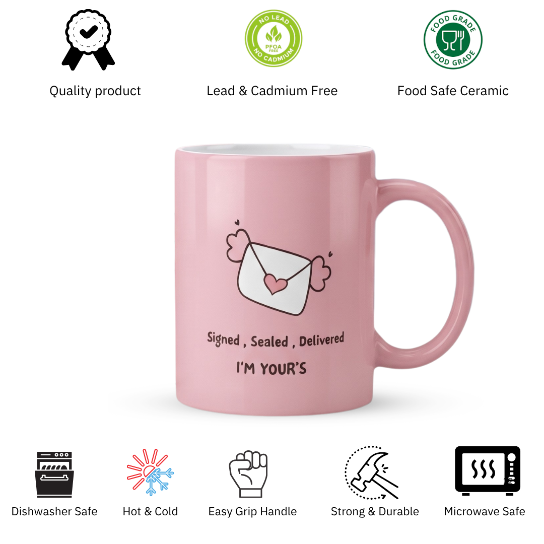 Swiss Pebble Ceramic Coffee & Milk Mug with Printed Quotes, 280ml