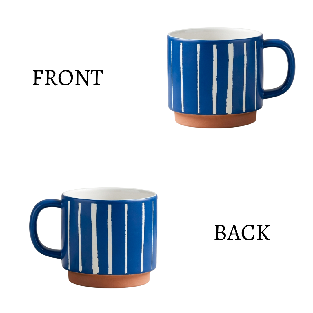 Clay Craft Tango Pebble Ceramic Printed Coffee & Milk Mug, 390 ml