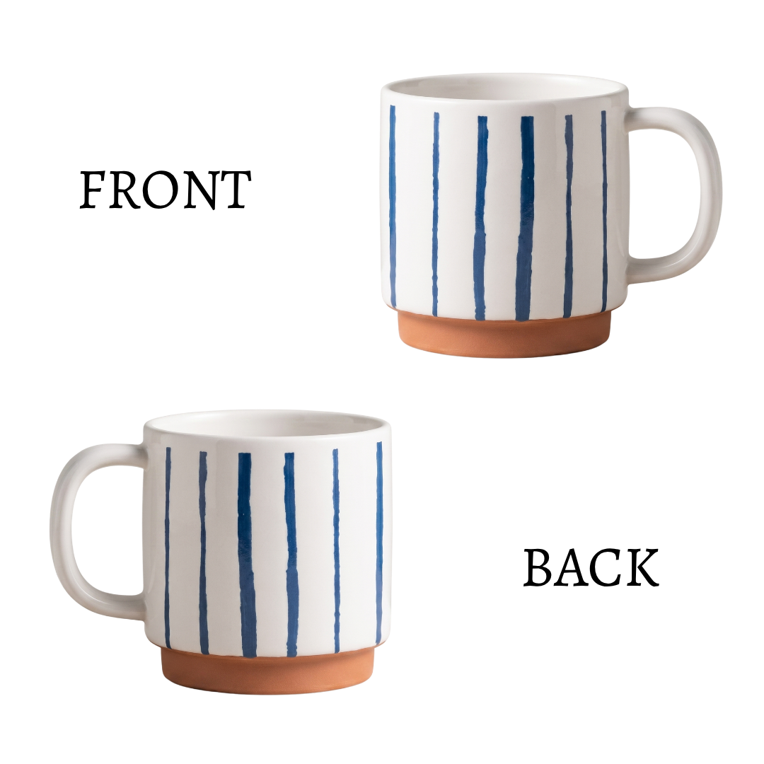 Clay Craft Tango Pebble Ceramic Printed Coffee & Milk Mug, 390 ml