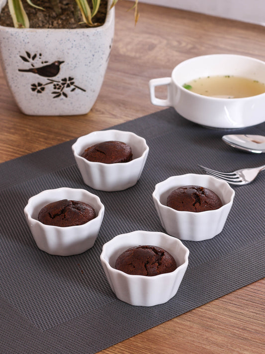 Clay Craft Jelly Shaped Condiment/Dipping Bowls Set of 4 - 50 ml each