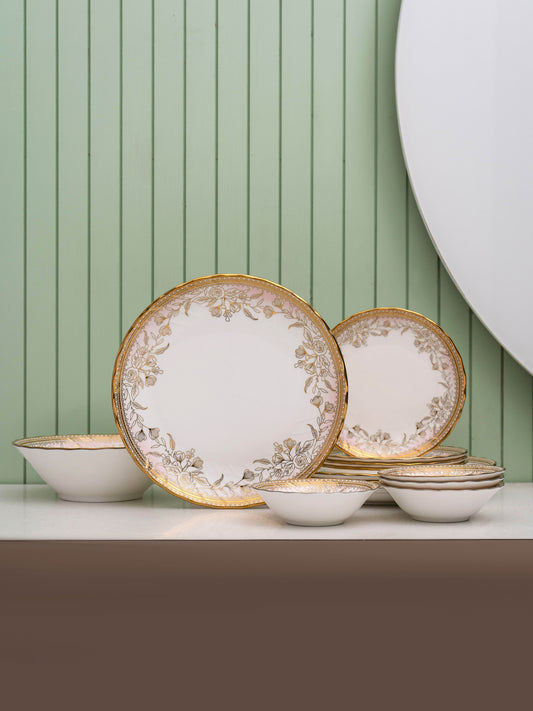 Karina Ebony Dinner Set of 13 (E626), For Family of 4