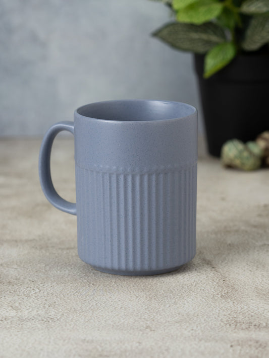 Crimson Matte Pebble Blue Coffee/ Milk Mug, 1 Piece, 350 ml